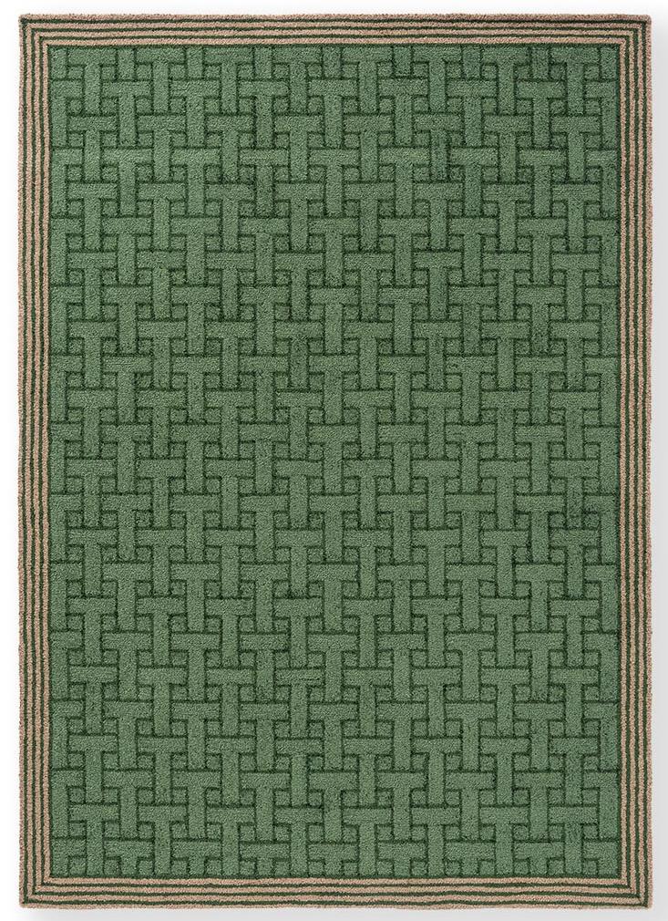 Tapete Exterior Monogram Verde | Tamanho: 140 × 200 cm