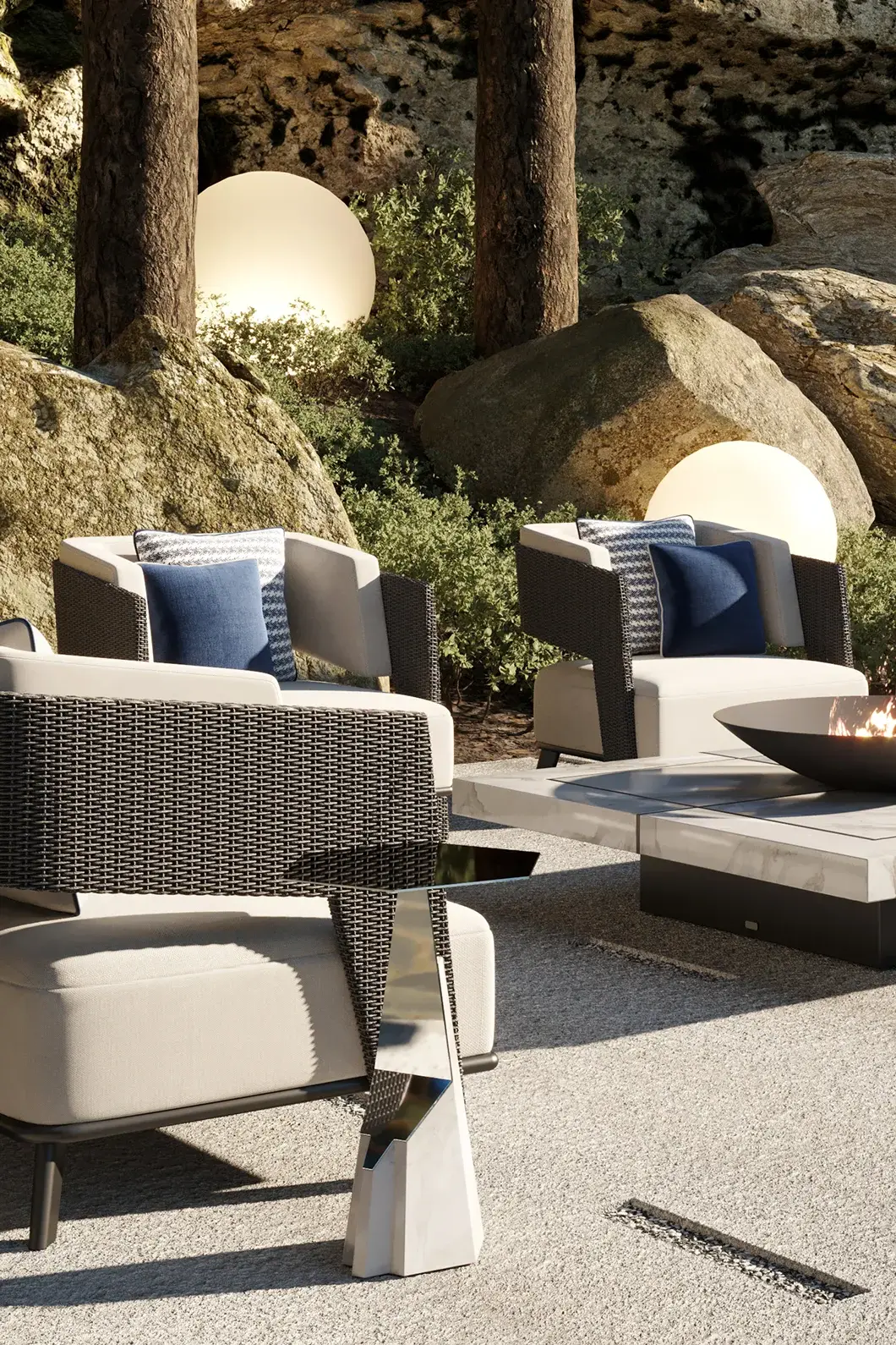 Mesa de apoio cinzenta Halo - 1