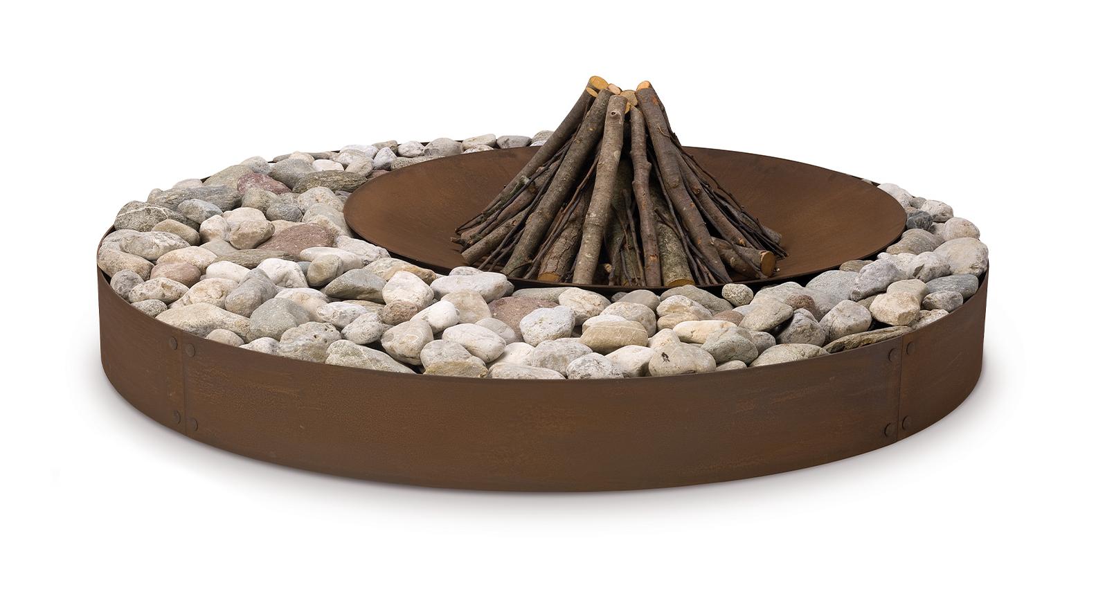 Lareira exterior Zen