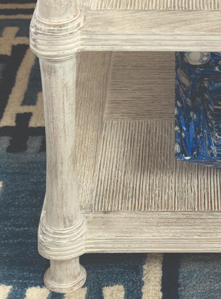Mesa Lateral com Gaveta Bywater Washed Acacia