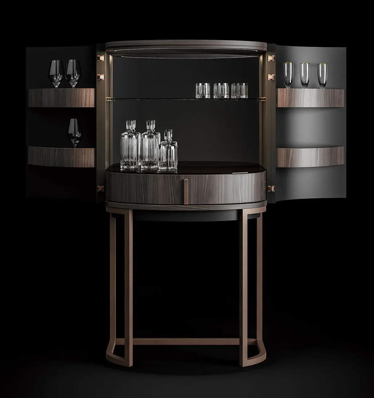 Armário bar curvo Itália