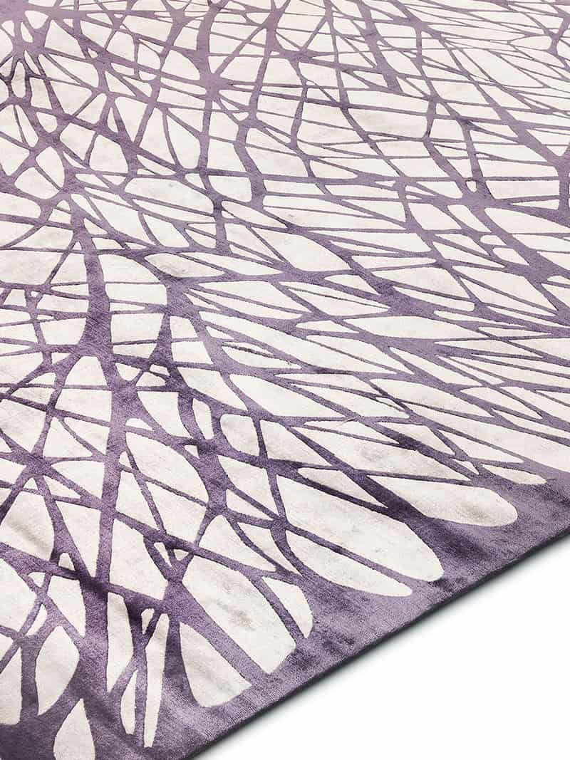 Tapete Dresden Lilás-Claro Feito à Mão | Tamanho: 140 × 210 cm