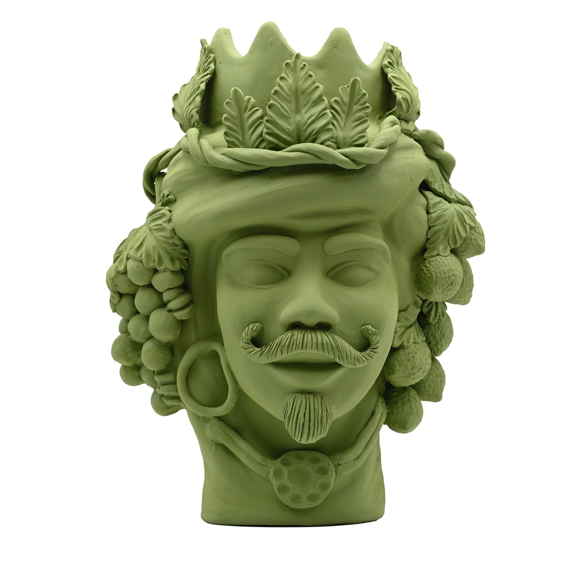 Escultura Moor's Head verde mate