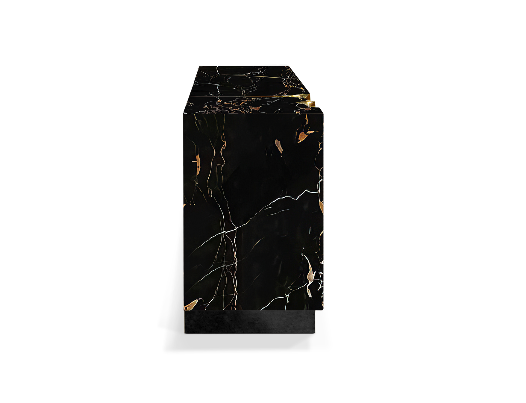 Aparador opulento preto e dourado