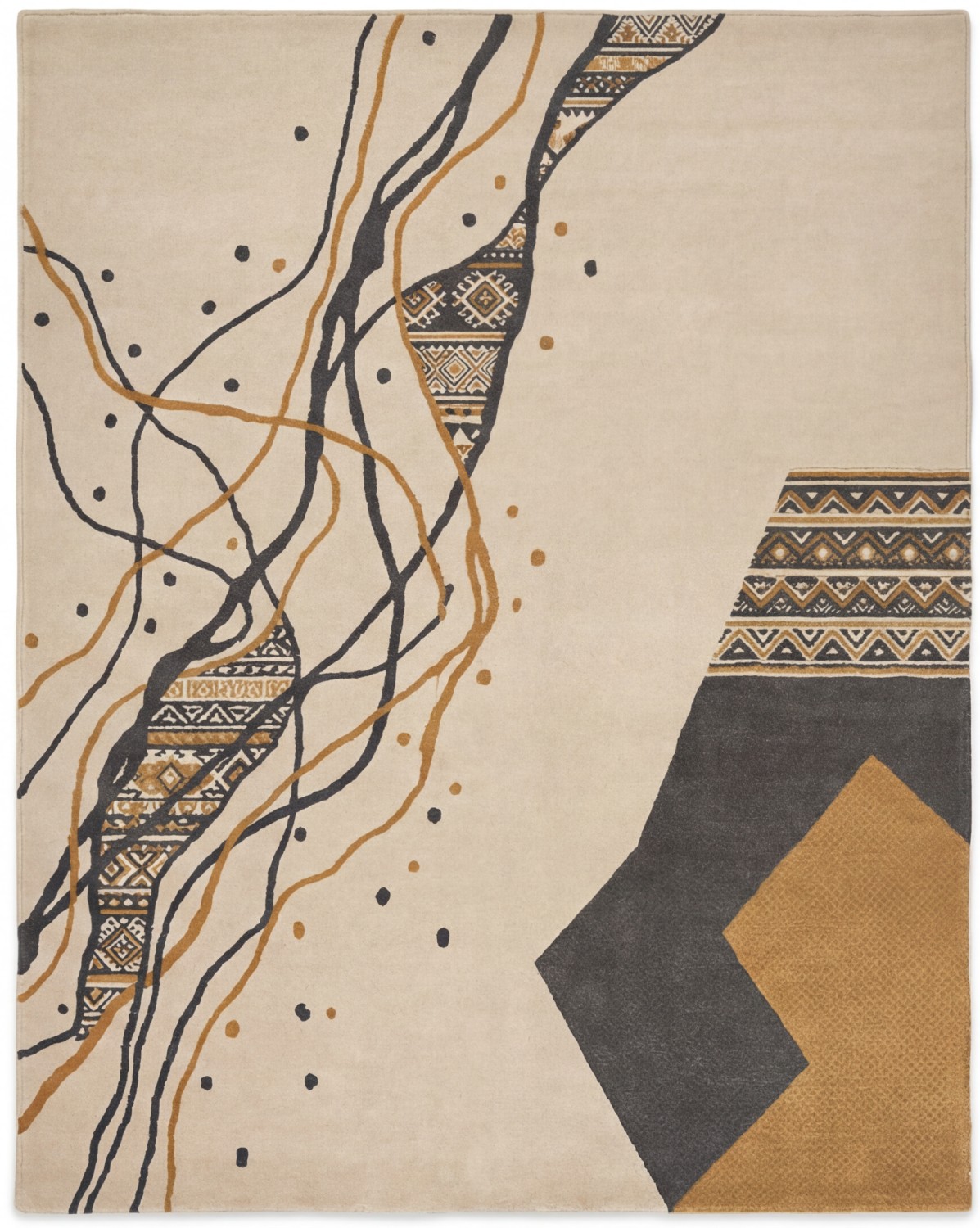 Tapete Calligraphic Paths Stone