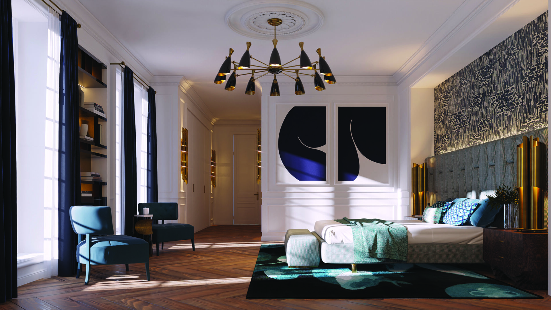 Candeeiro suspenso redondo nobre - 4