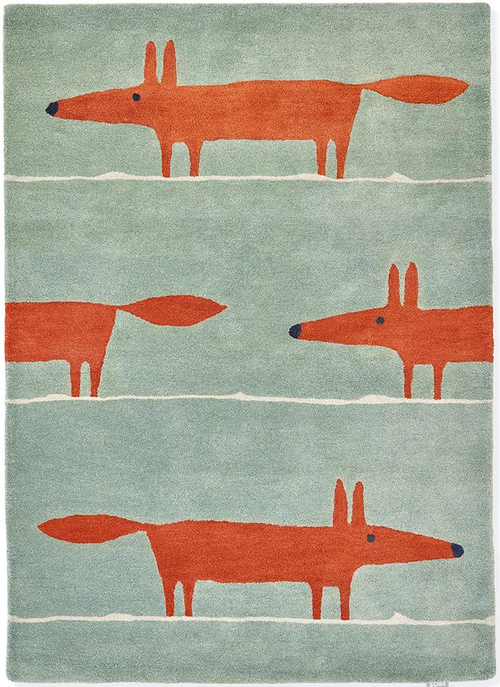 Tapete Mr. Fox Menta/Papoila | Tamanho: 90 × 150 cm