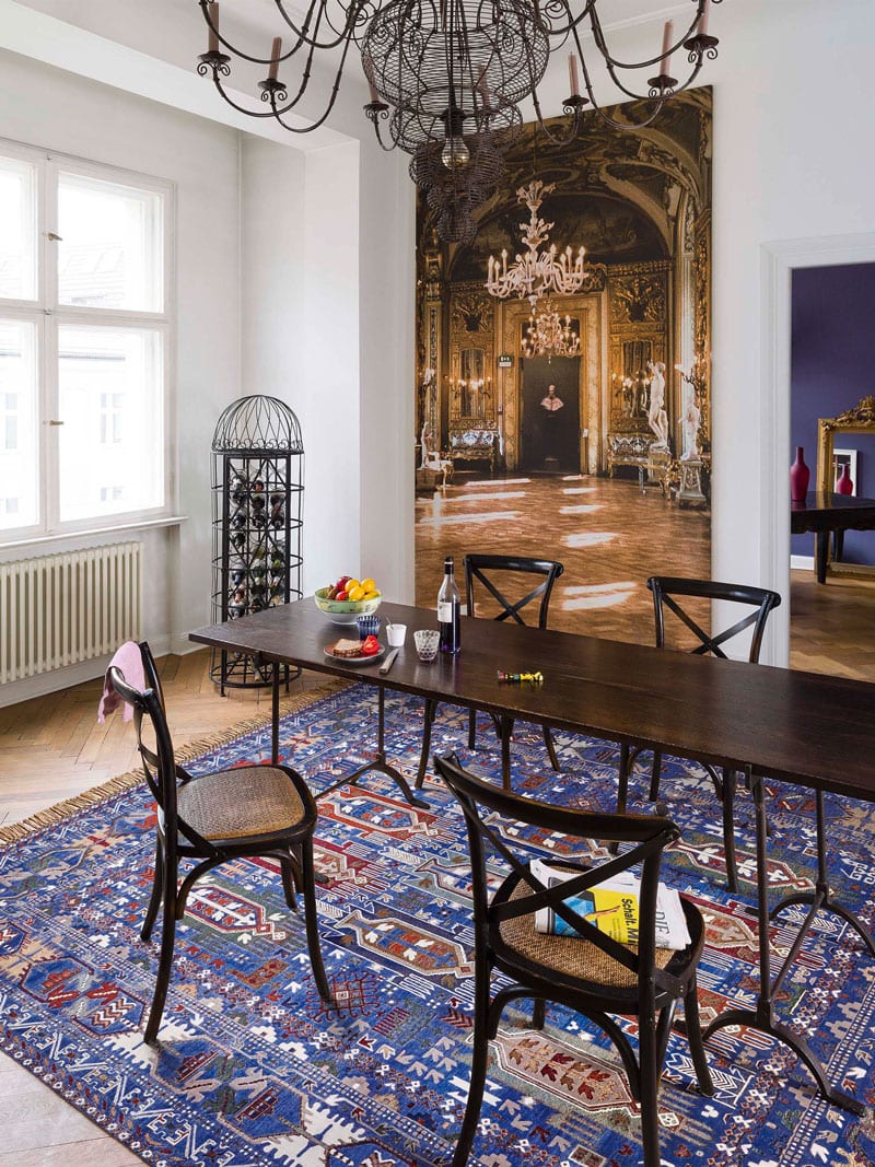 Tapete Balouch Azul Luxury Feito à Mão