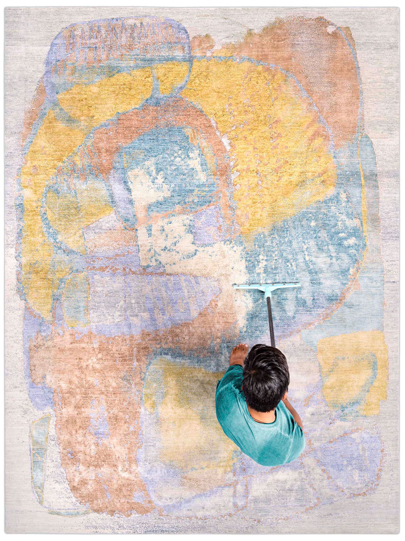 Tapete Pastel Mint Luxury Feito à Mão