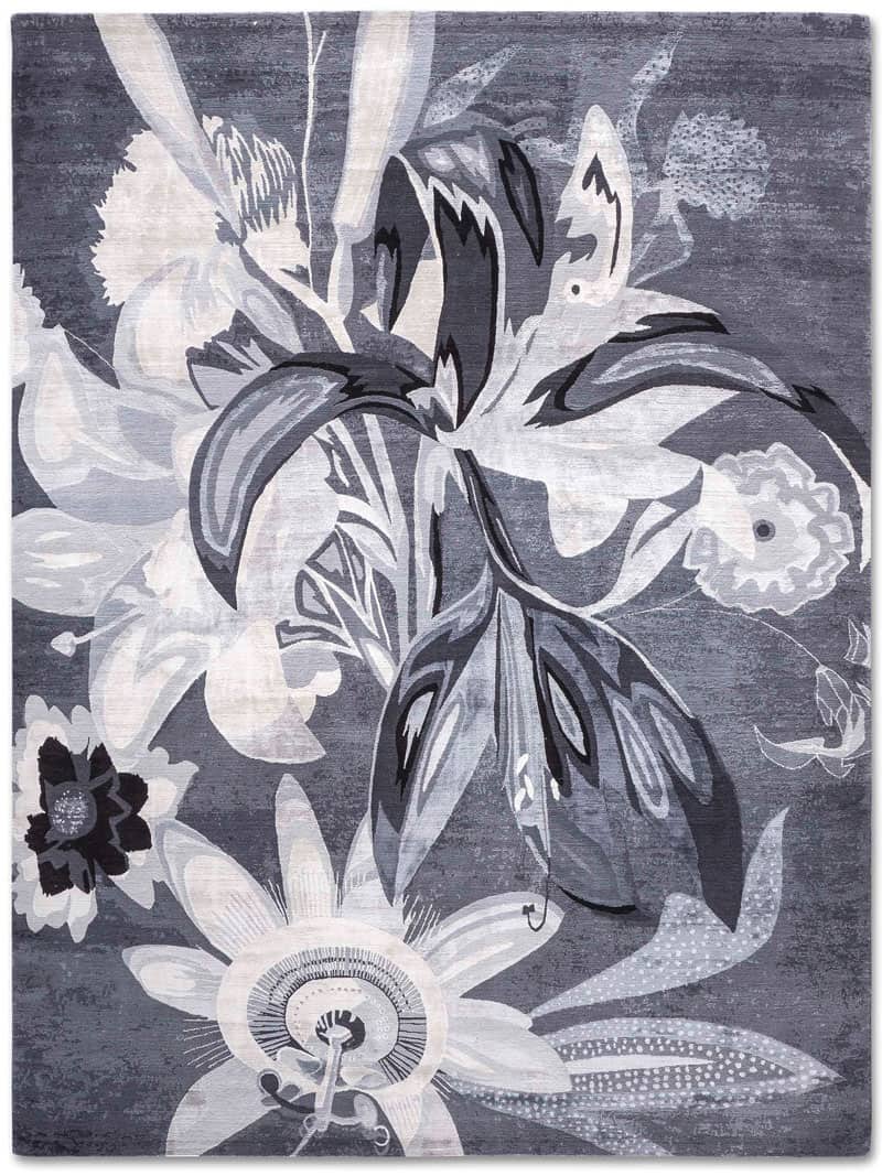 Tapete Red Flower Tecido à Mão | Tamanho: 250 × 300 cm