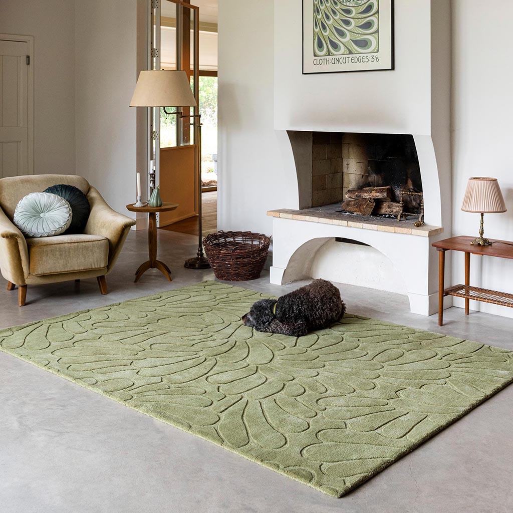 Tapete Coleby Petals Verde Sebe | Tamanho: 250 × 350 cm