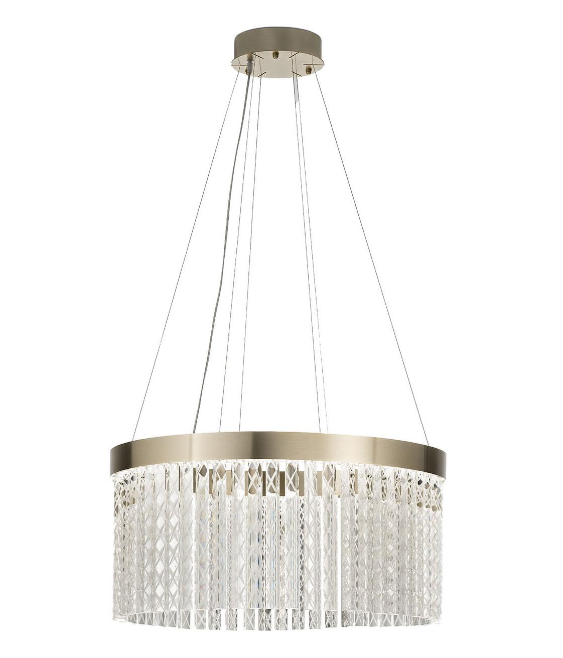 Lustre em Cristal Triedro Gravado à Mão