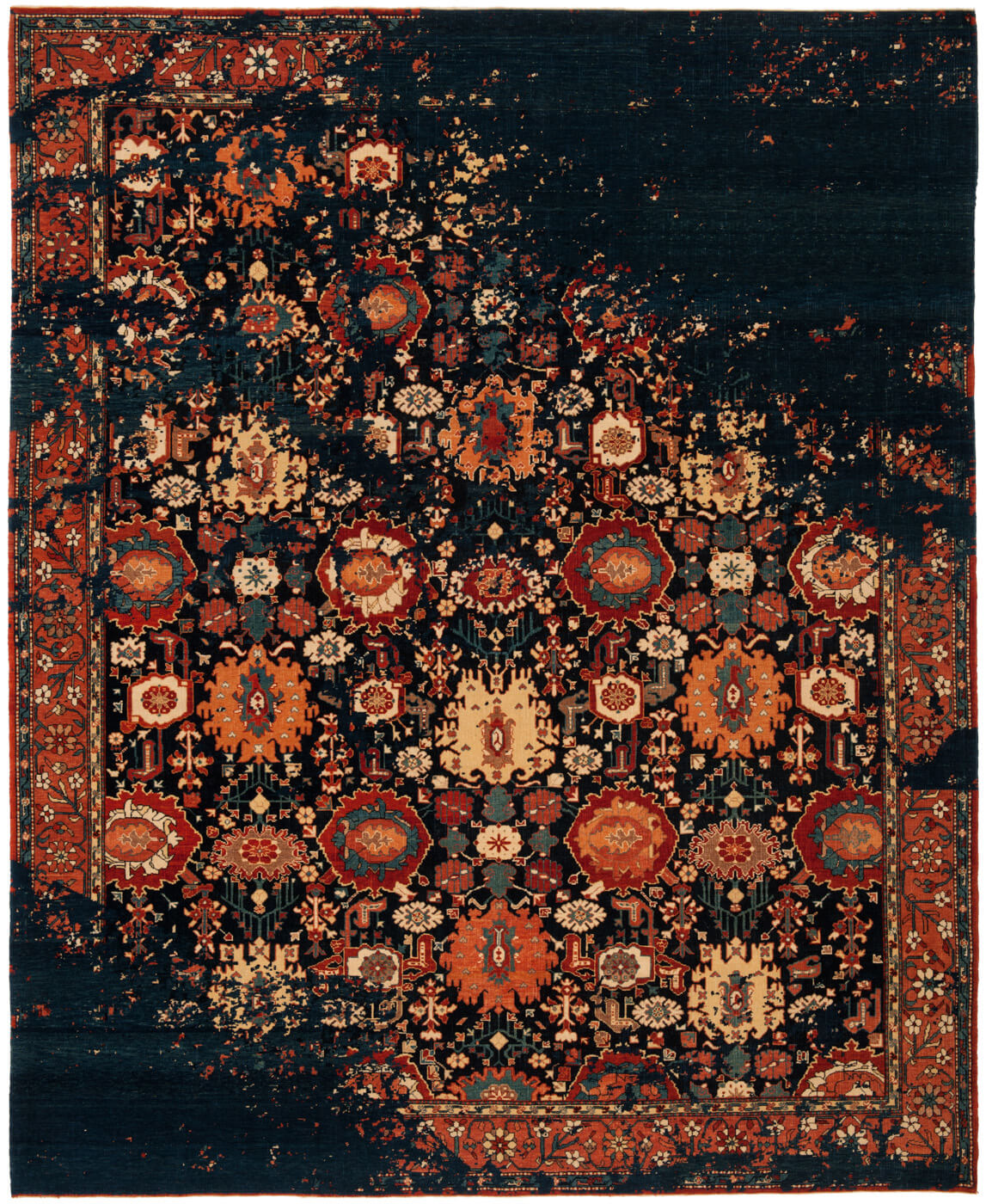 Tapete Lã Bidjar Paddington Raved Azul Escuro | Tamanho: 250 × 300 cm