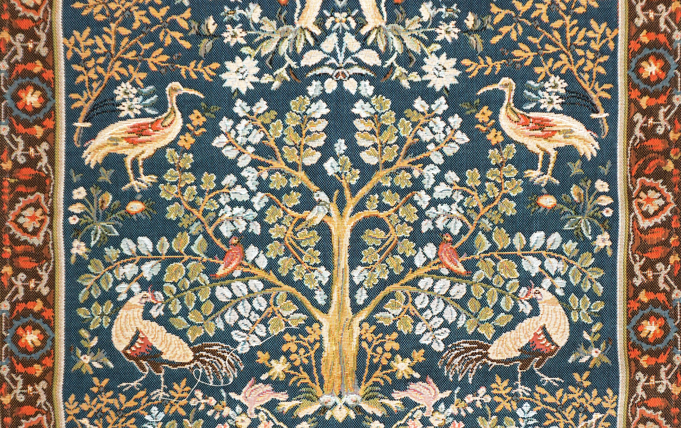 Tapeçaria árvore, no estilo W. Morris | Tamanho: 75 × 125 cm