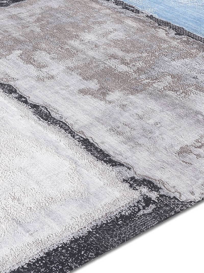 Tapete Light Blue Taupe Tecido à Mão | Tamanho: 183 × 274 cm