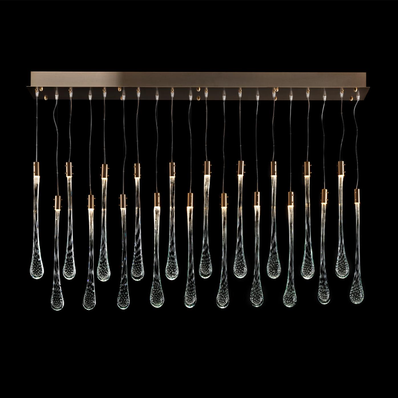 Lustre com Pendentes de Vidro de Murano