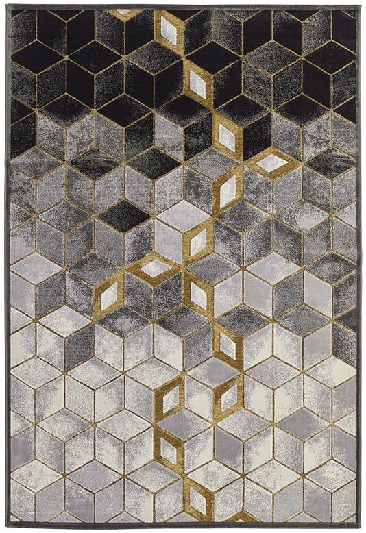 Tapete Geométrico Gabriel Cinzento | Tamanho: 195 × 280 cm