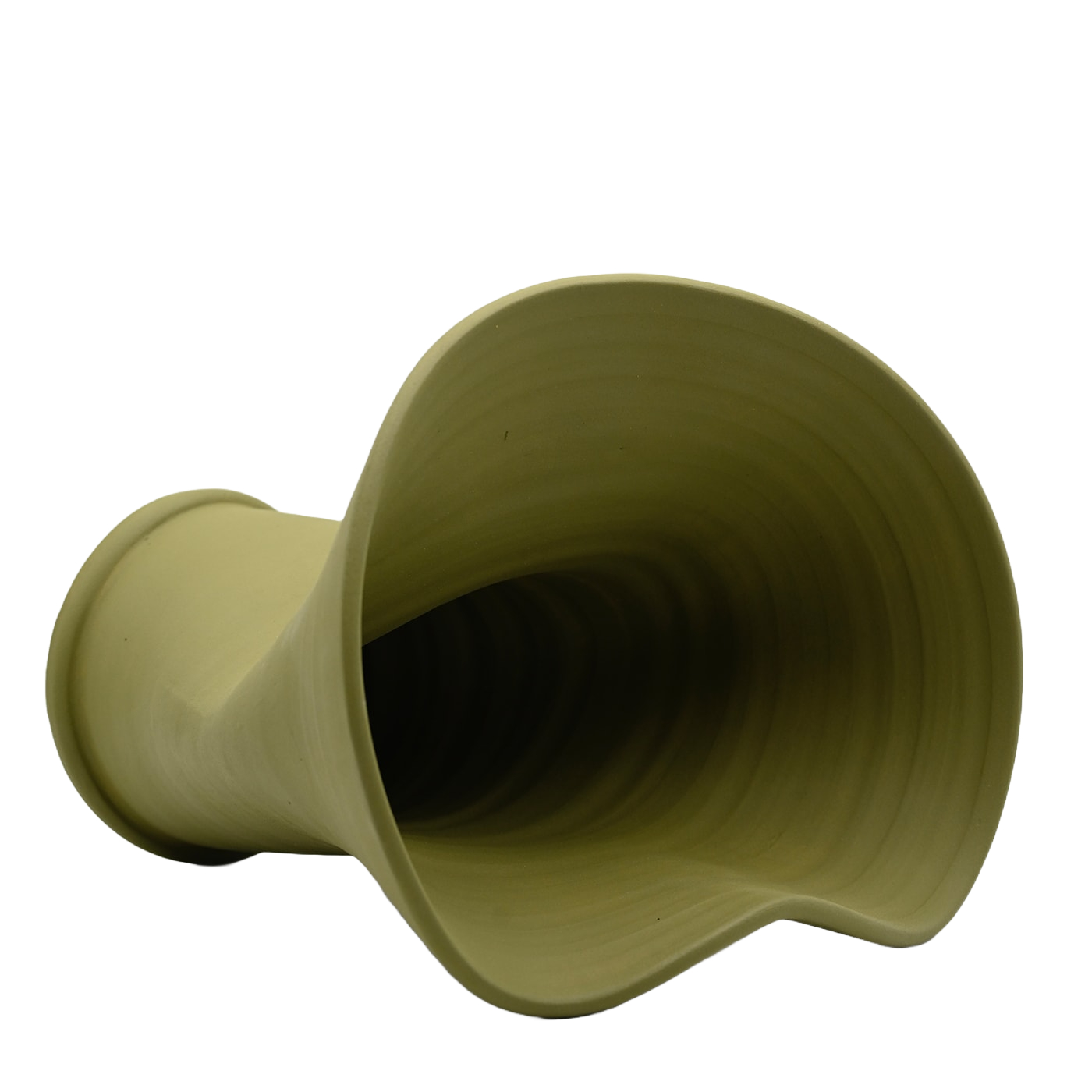 Vaso esculpido à mão pistácio