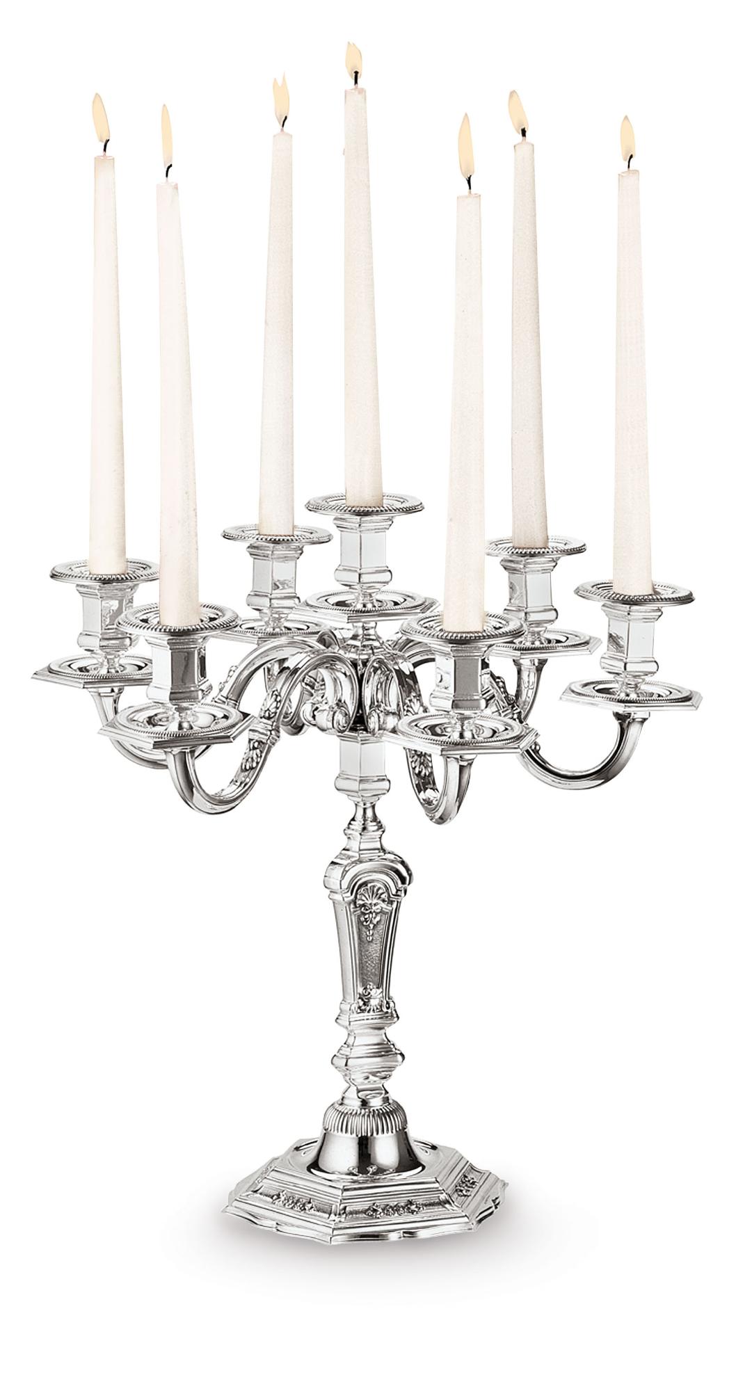 Candelabro Royal prateado | Configuração: 5-Lights Candelabro Royal prateado | Configuração: 5-Lights