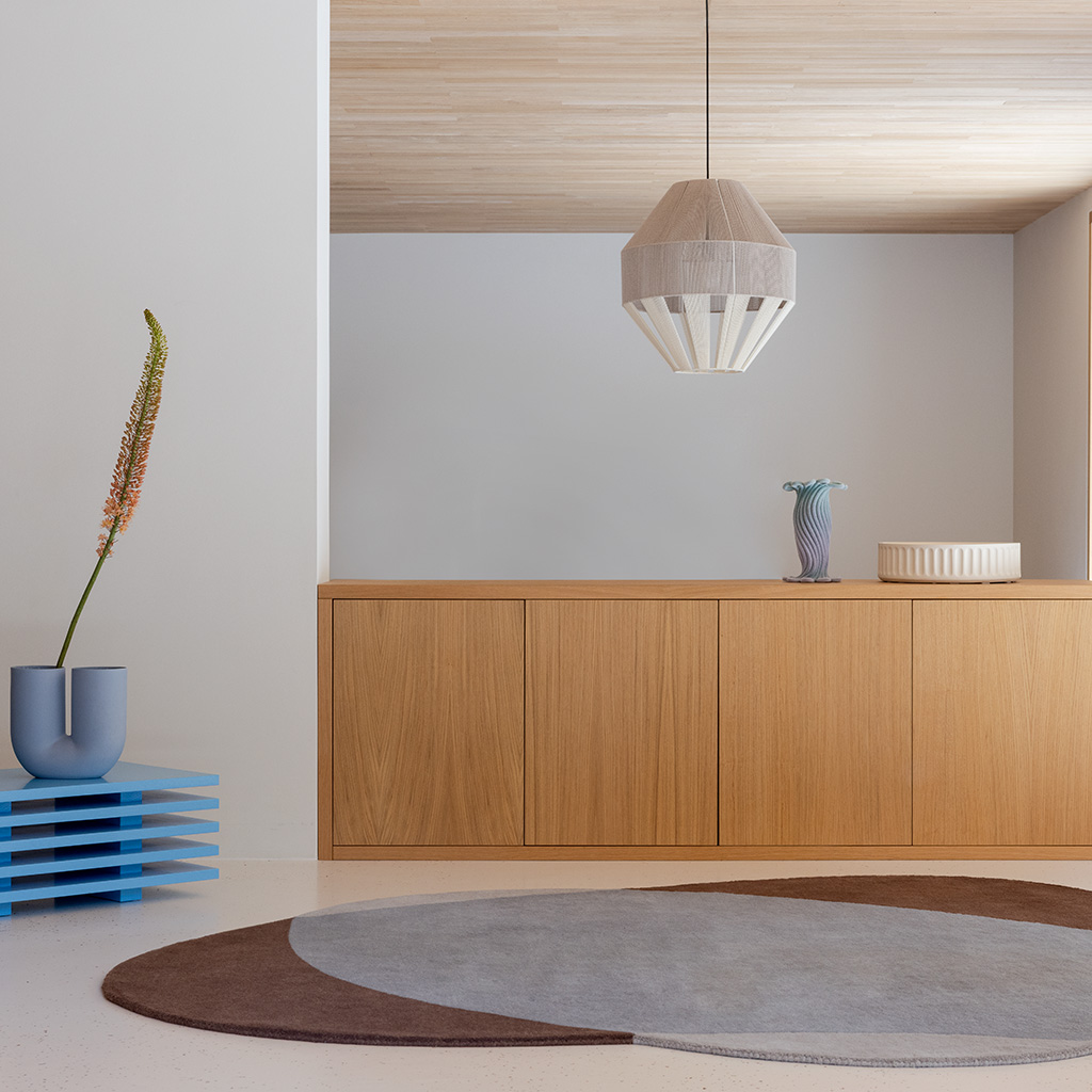 Tapete Element Chad Azul Castanho | Tamanho: 250 × 274 cm