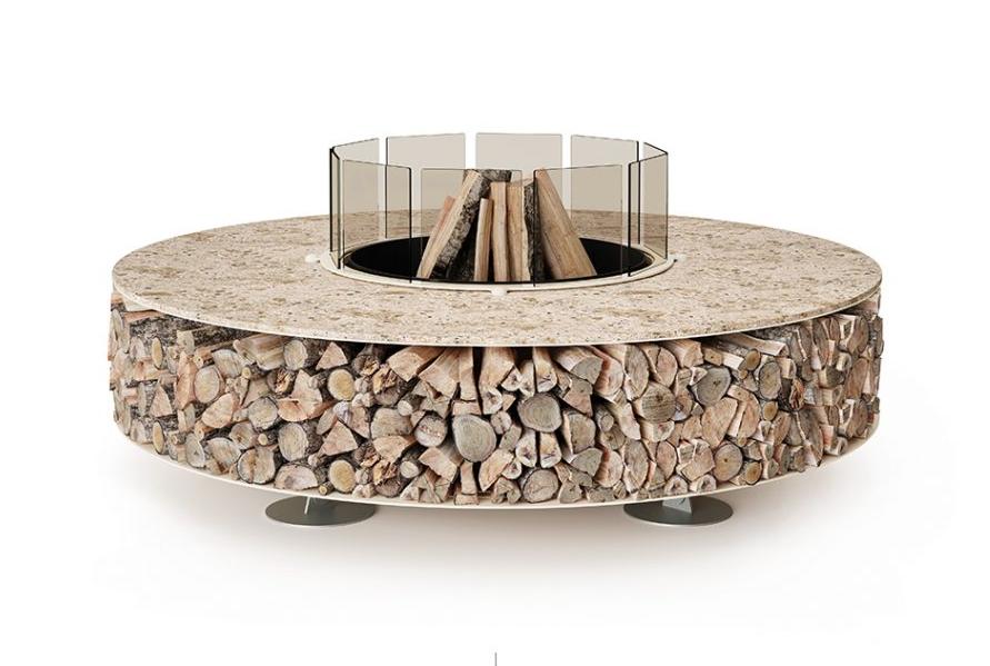 Lareira exterior cerâmica Zero | Dimensões: Ø 100 cm