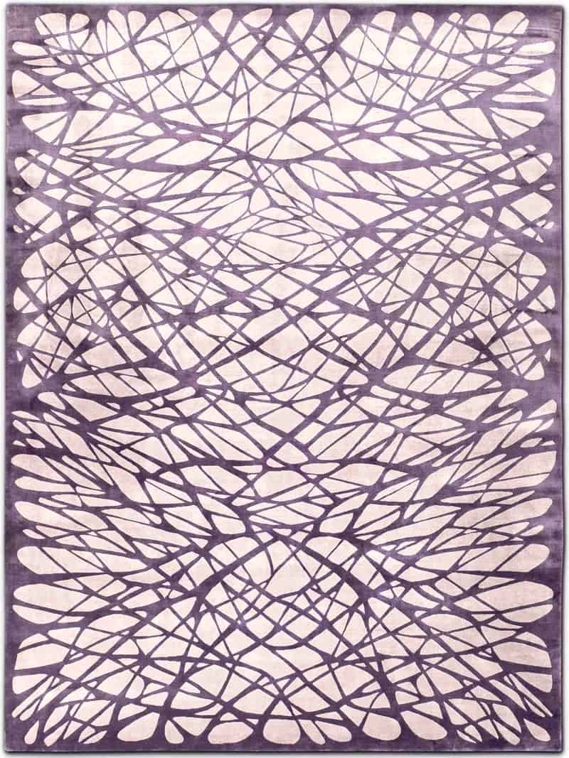 Tapete Dresden Lilás-Claro Feito à Mão | Tamanho: 140 × 210 cm