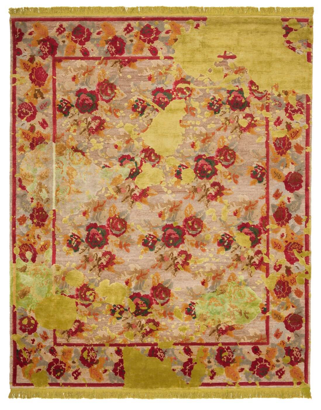 Tapete Karabagh Splashed Verde Urtiga