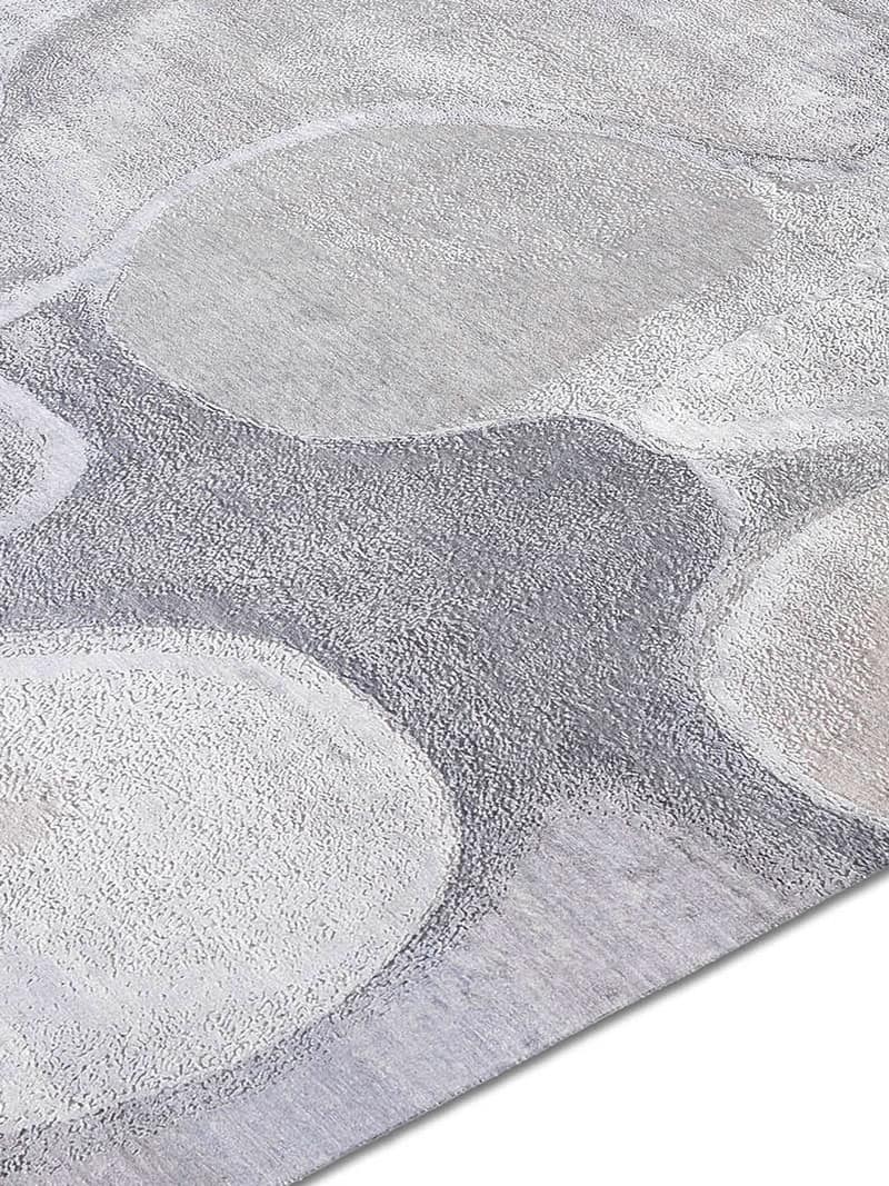 Tapete Prateado Feito à Mão Luxury | Tamanho: 274 × 365 cm