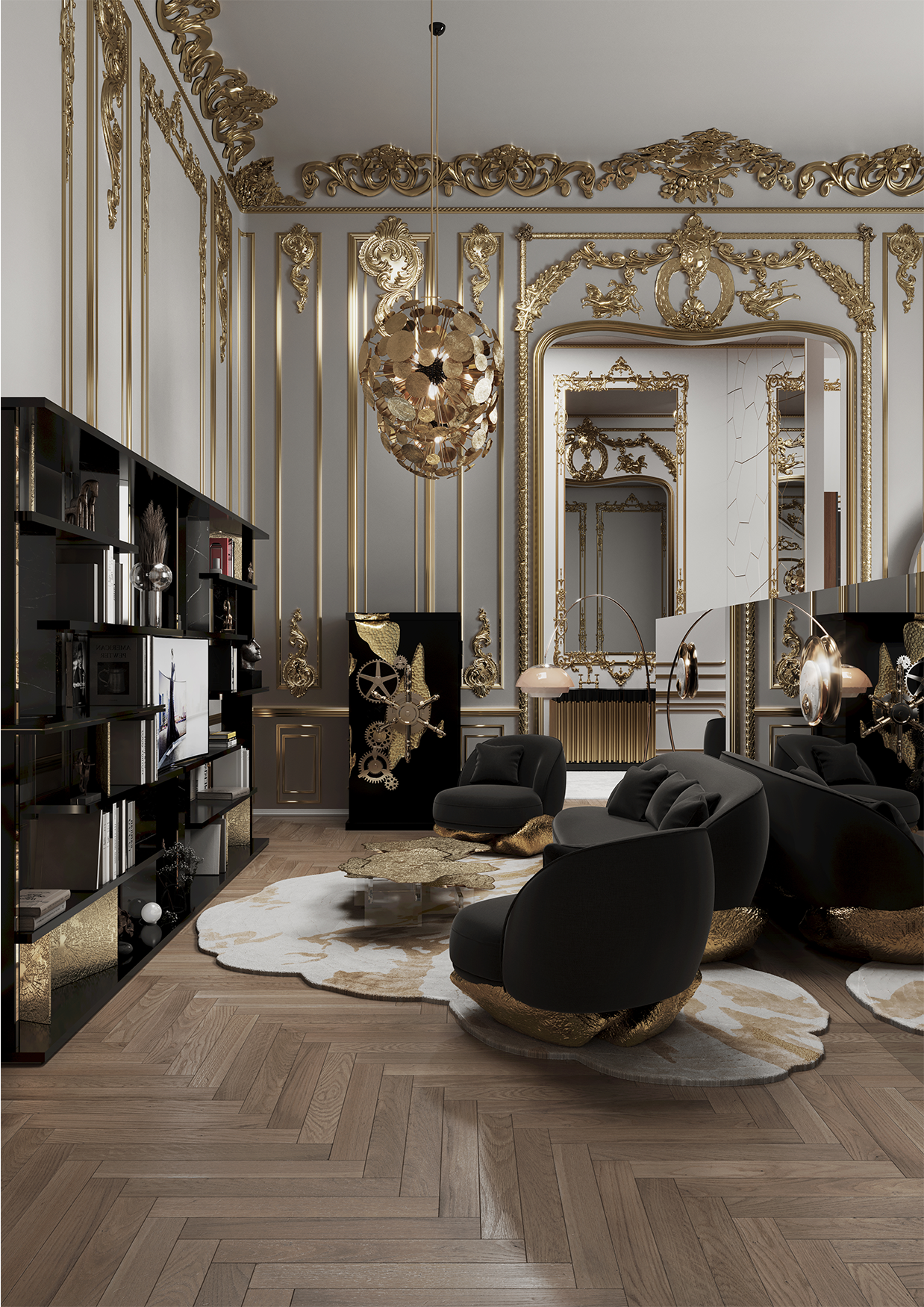 Poltrona Preta Báltica Angora II