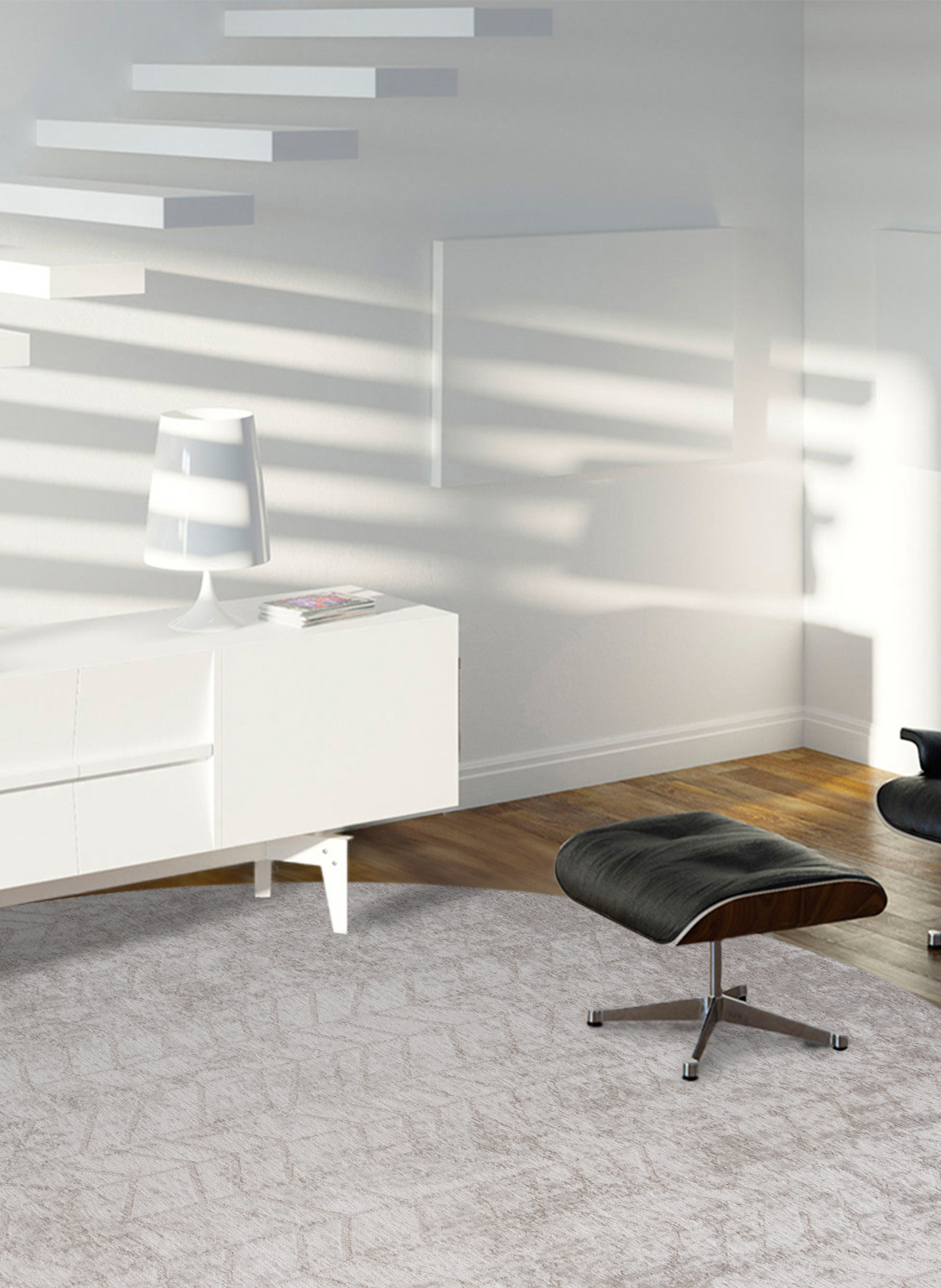 Tapete White Plains 8929 Redondo | Tamanho: Ø 240 cm