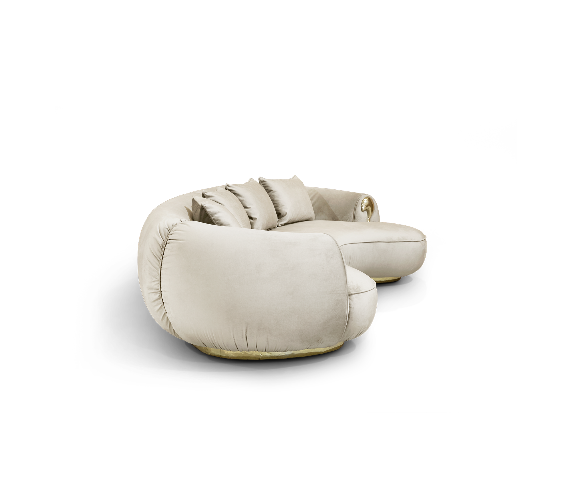 Sofá Curvo Luxe Creme Solara