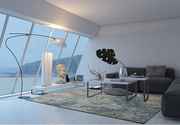 Tapete Deco Abstract Verde / Azul