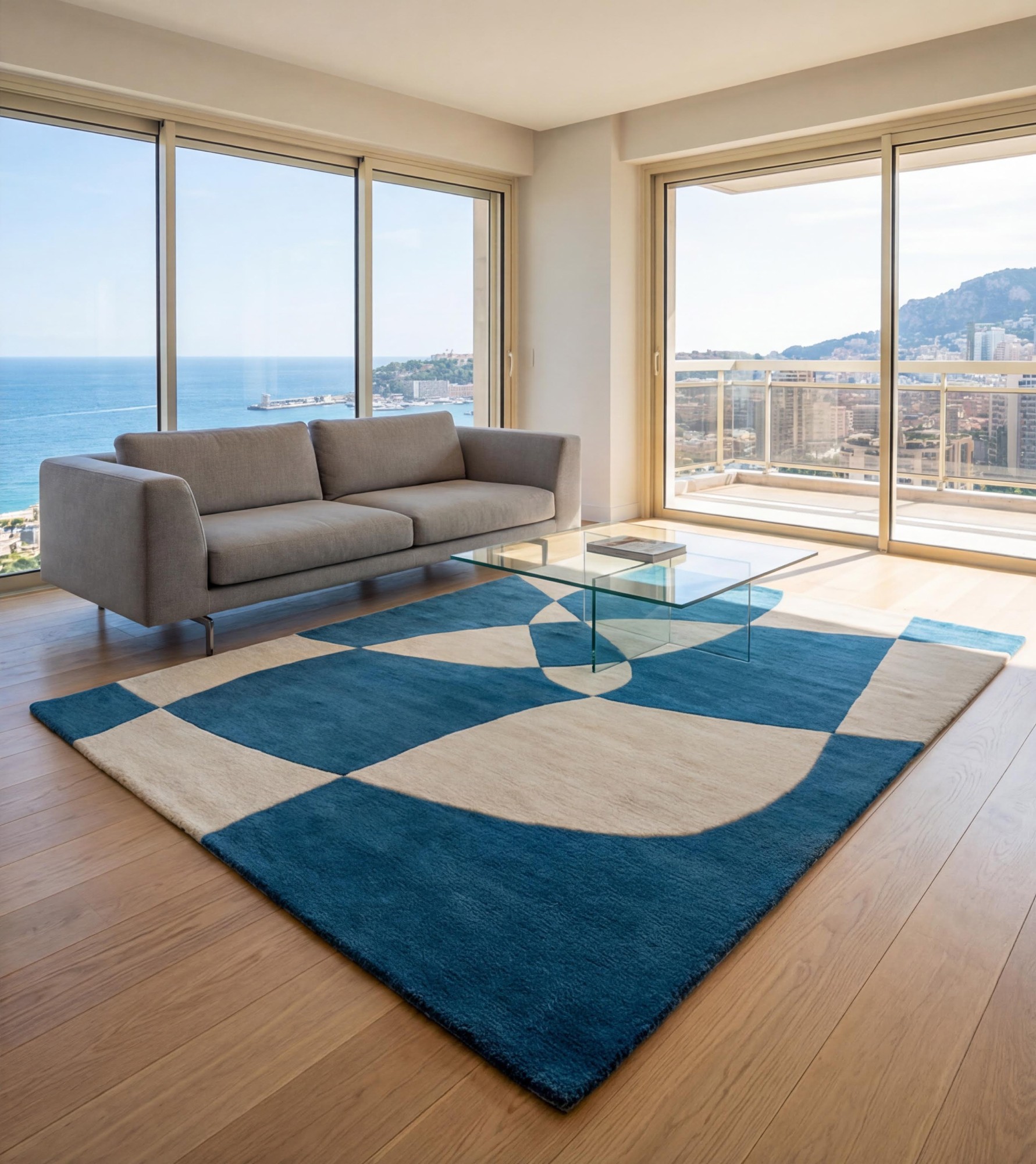 Tapete Rotating Forms Blue