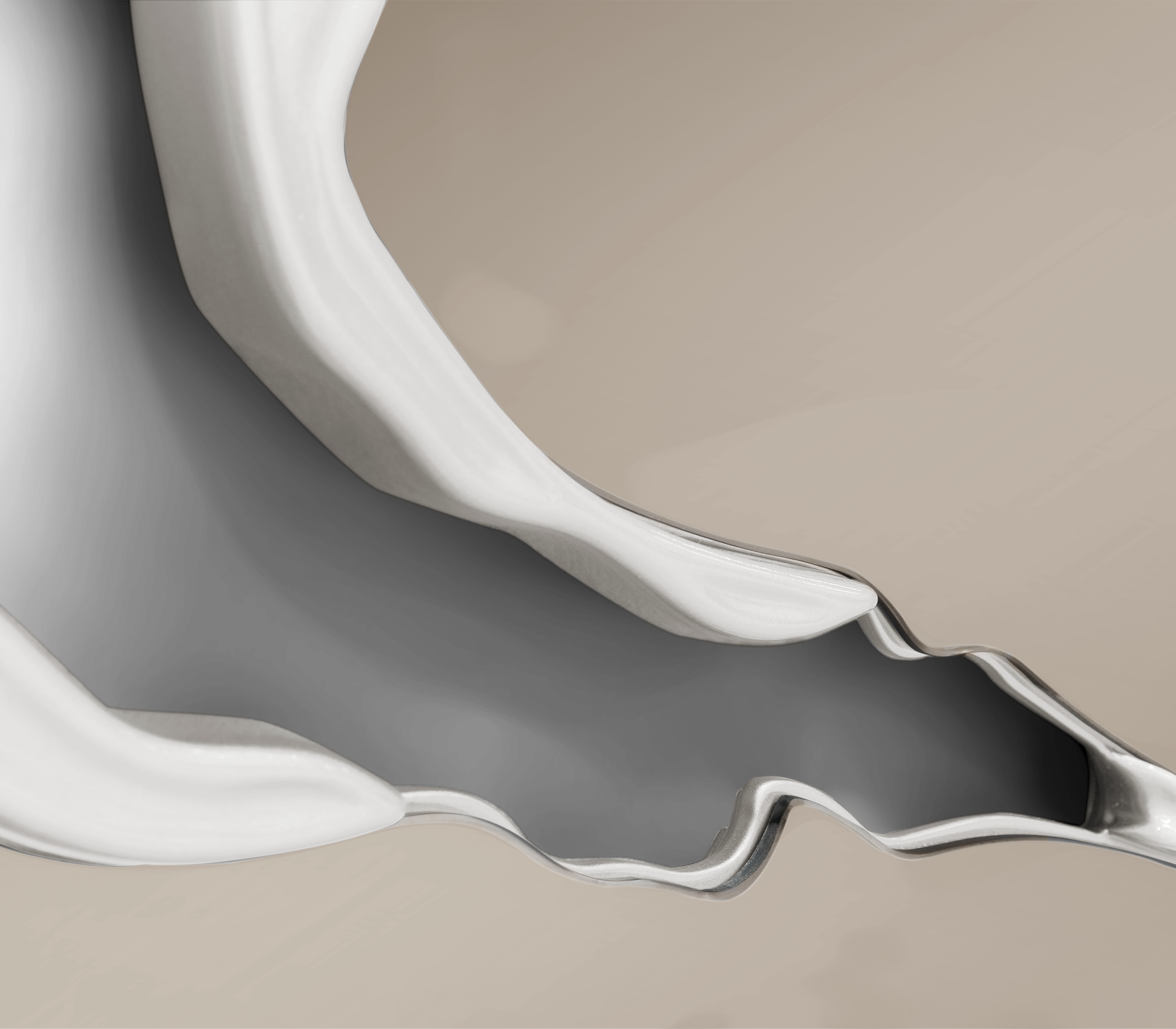 Espelho marfim artesanal