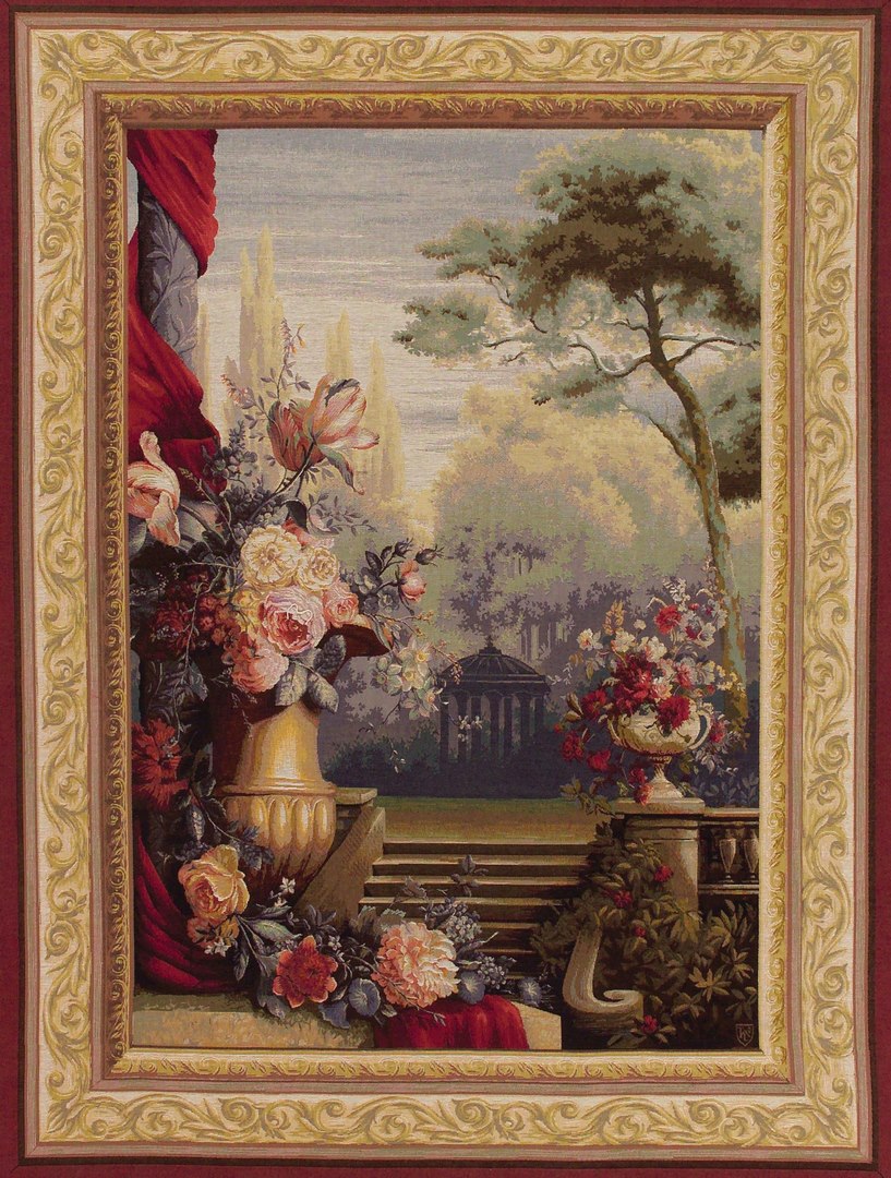 Tapeçaria bouquet e jardim | Tamanho: 110 × 150 cm