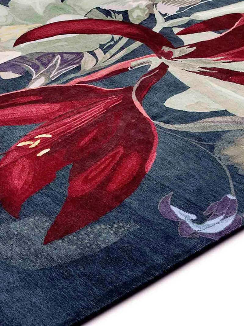 Tapete Red Flower Tecido à Mão