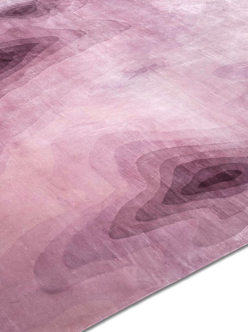 Tapete Ocean Lilás Luxury Feito à Mão