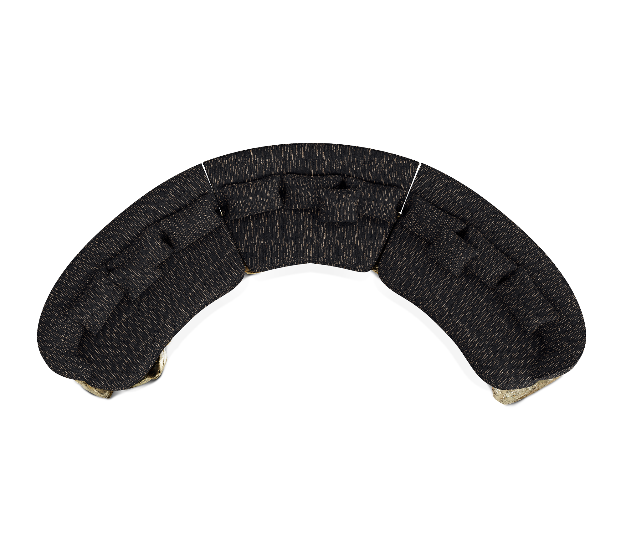 Sofá Curvo Preto Angora