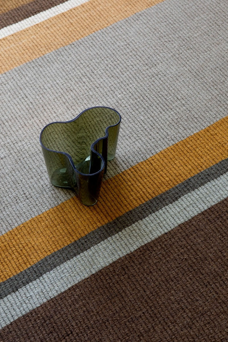 Tapete Artisan Stack Ocre Tecido Plano | Tamanho: 250 × 350 cm