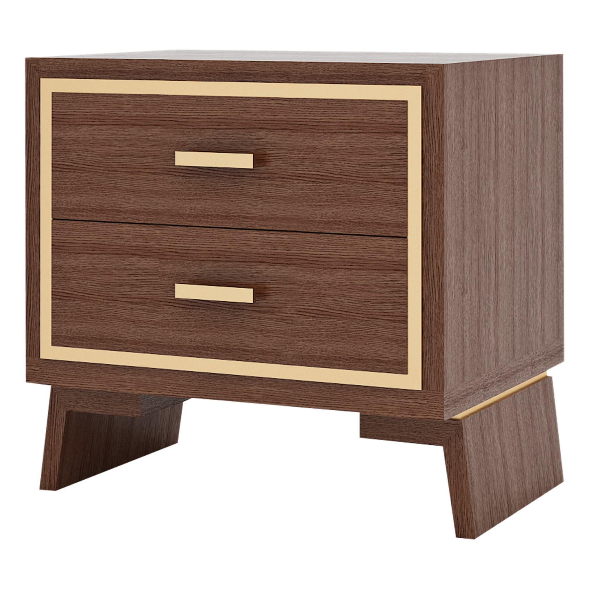 Mesa de Cabeceira Italiana em Madeira Hamptons | Configuração: 1 gaveta