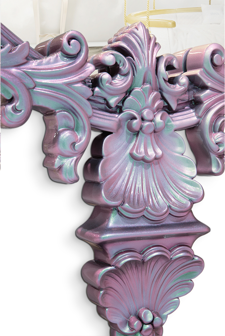 Espelho de parede Mystic Chameleon rosa