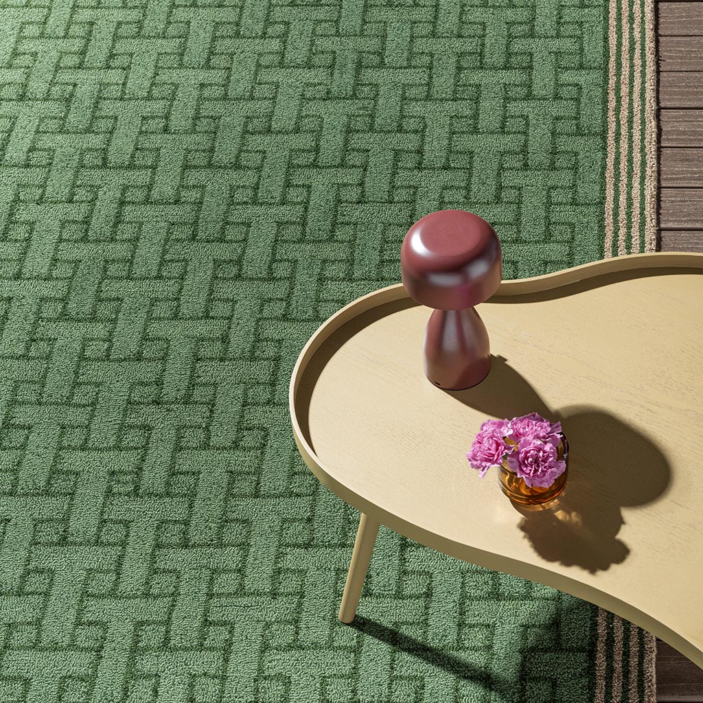 Tapete Exterior Monogram Verde | Tamanho: 140 × 200 cm