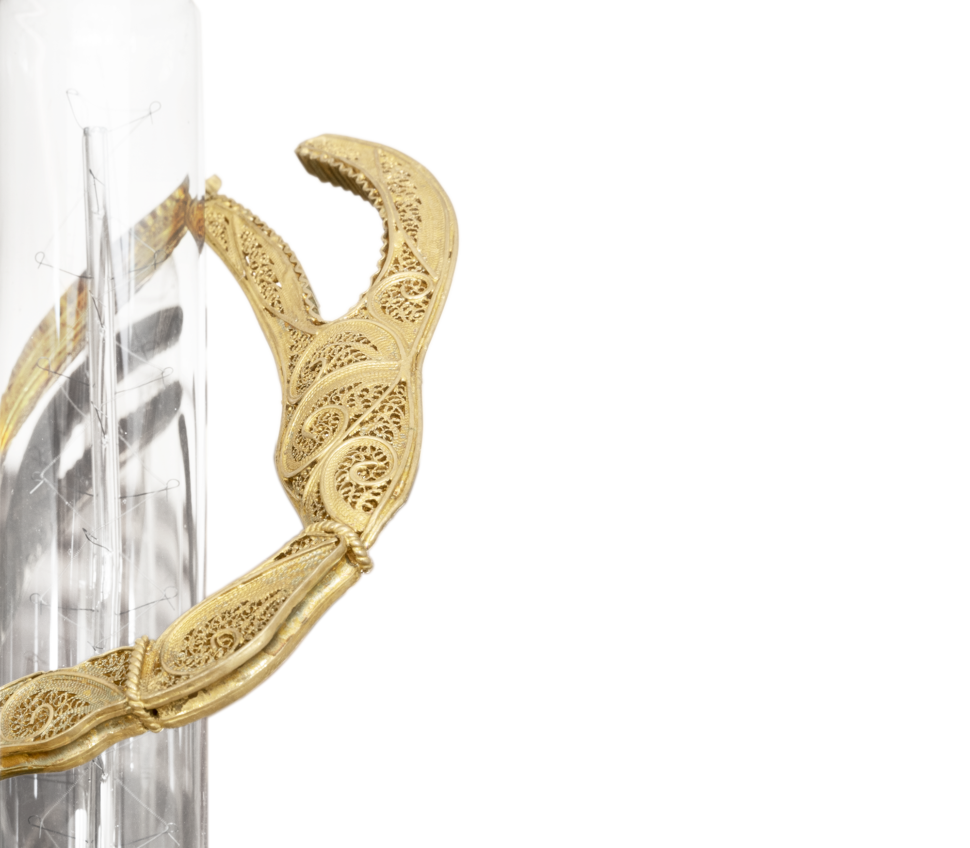 Candeeiro de parede pequeno Geode filigrana Scorpion