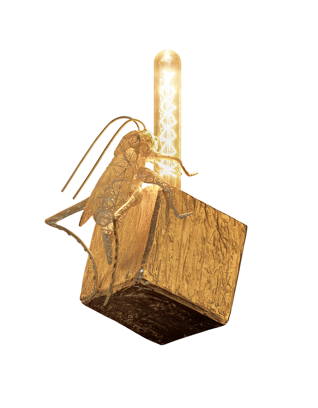 Candeeiro de parede pequeno Geode filigrana Cricket