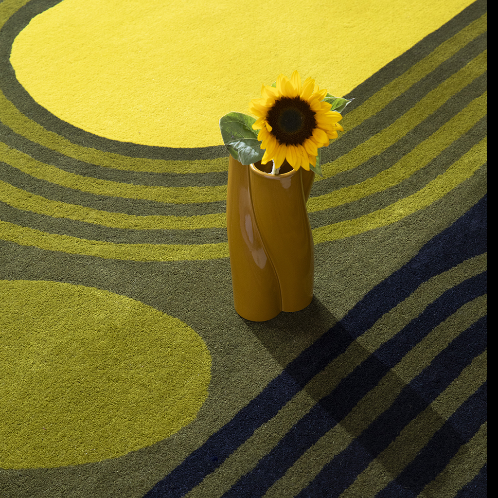 Tapete Designer Lã Striped Tulip Seagrass