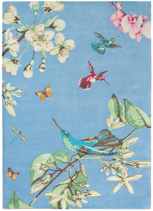 Tapete Hummingbird Azul | Tamanho: 120 × 180 cm