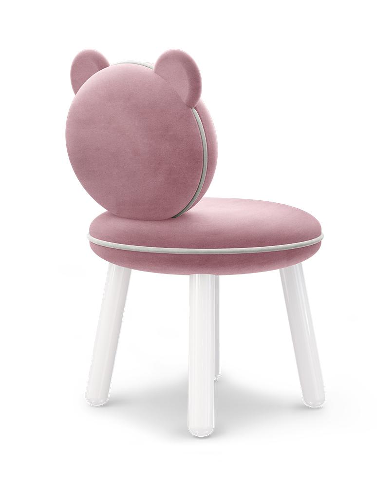 Cadeira infantil Fluffy Bear rosa