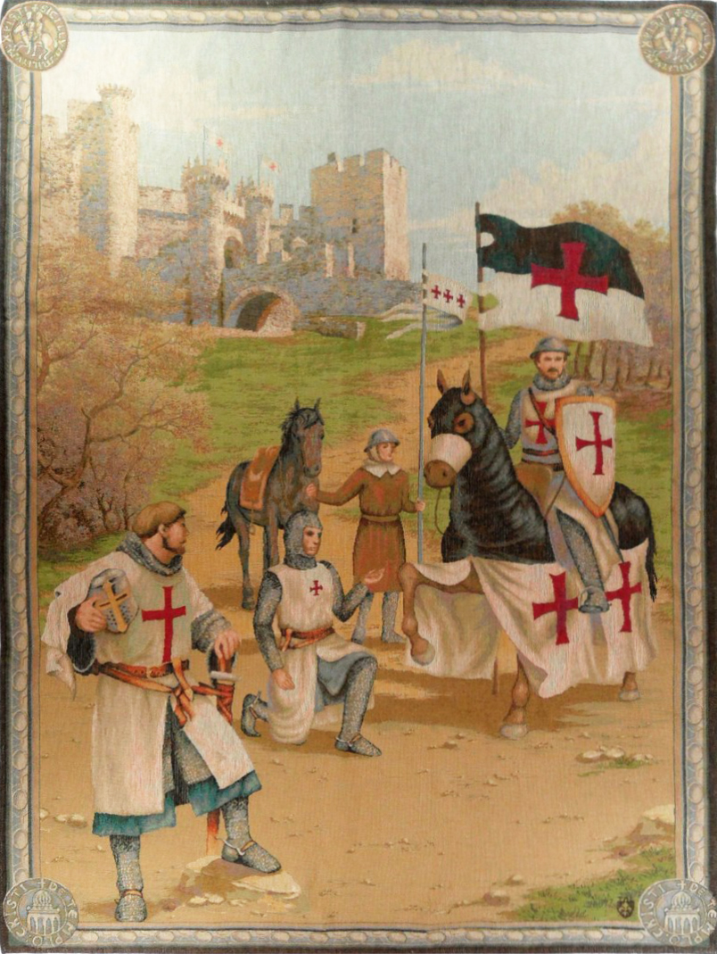 Tapeçaria templários | Tamanho: 110 × 150 cm