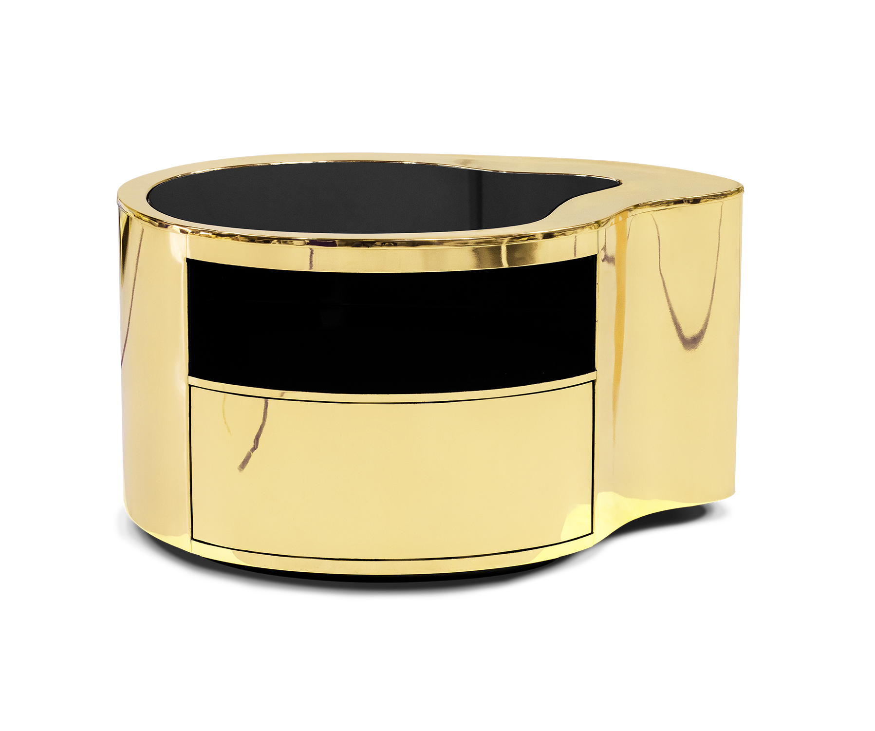 Mesa de Cabeceira Dourada Crest