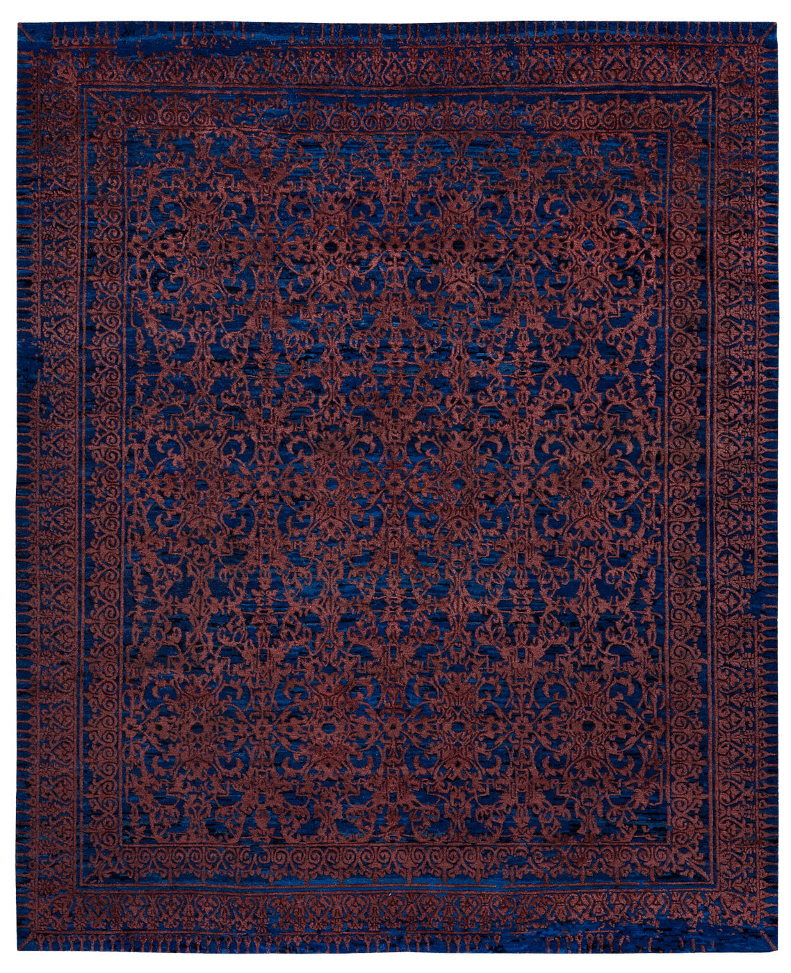 Tapete Ferrara Radi Little Rocked Castanho Azul | Tamanho: 500 × 600 cm